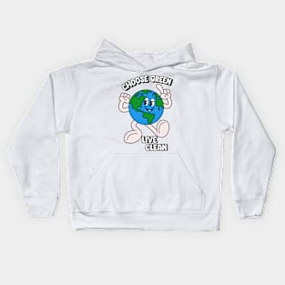 Choose green Live Clean Kids Hoodie